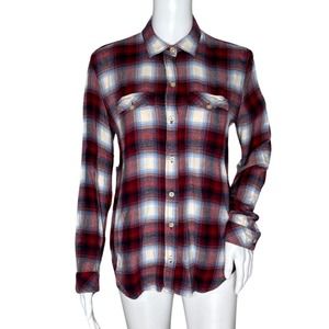 Gap x‎ Pendleton Shirt Womens XS Red White Plaid Campcore Cabincore Heritage